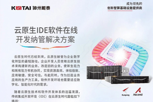 智算方案丨神州鲲泰云原生IDE软件在线开发纳管解决方案